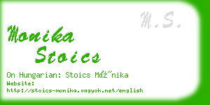 monika stoics business card